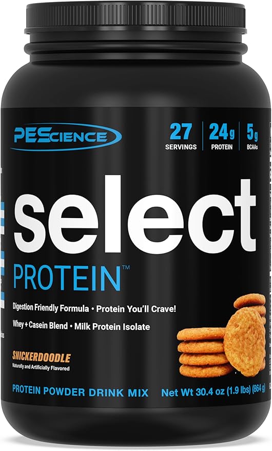 PEScience Select Protein Powder, Whey and Casein Blend, Clean Protein Powder for Women and Men, Low