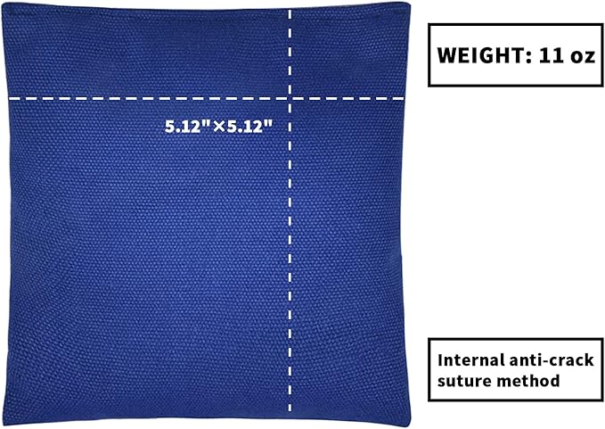 Set of 8 Regulation Cornhole Bags Double Sided, Weather Resistant Bean Bags for Cornhole Toss Game