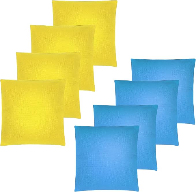 Set of 8 Regulation Cornhole Bags Double Sided, Weather Resistant Bean Bags for Cornhole Toss Game