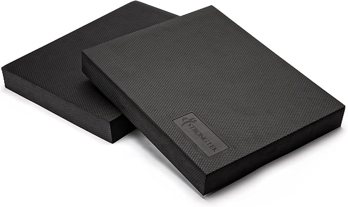 StrongTek Extra Wide Foam Balance Pad for Physical Therapy, 19" X 15.8" X 2.4", High-Density TPE