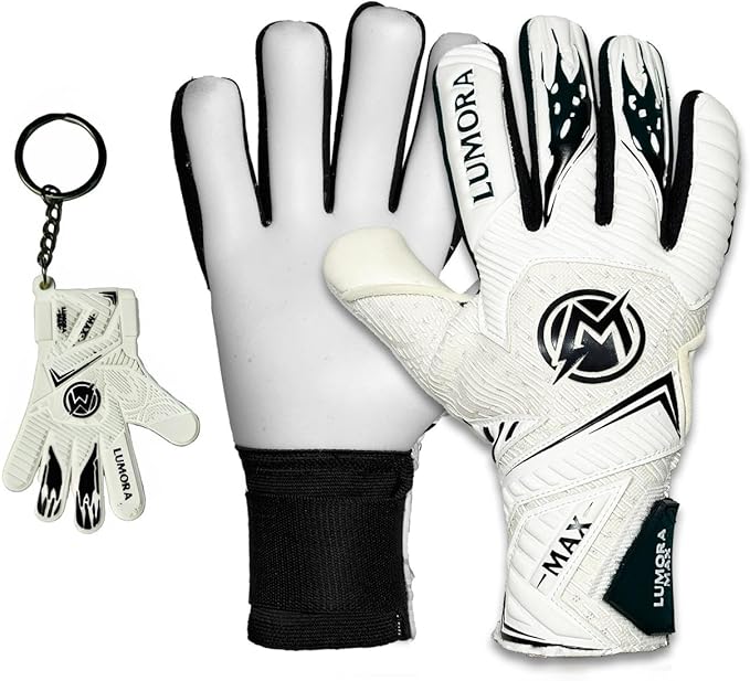 Goalkeeper Gloves-Professional Negative Cut Goalie Gloves with Contact Max Grip, 4mm Foam Padding &