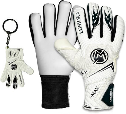 Goalkeeper Gloves-Professional Negative Cut Goalie Gloves with Contact Max Grip, 4mm Foam Padding &