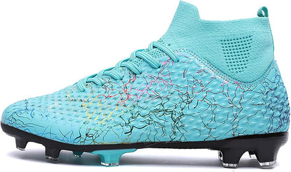 Men's Soccer Shoes High-Top Soccer Cleats Outdoor Breathable Athletic Professional Spikes Youth