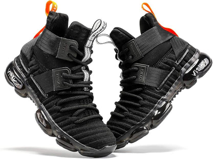 VITUOFLY Kids Basketball Shoes Boys Air Cushion Sneakers Girls Mid Top School Hoops Shoes Non-Slip