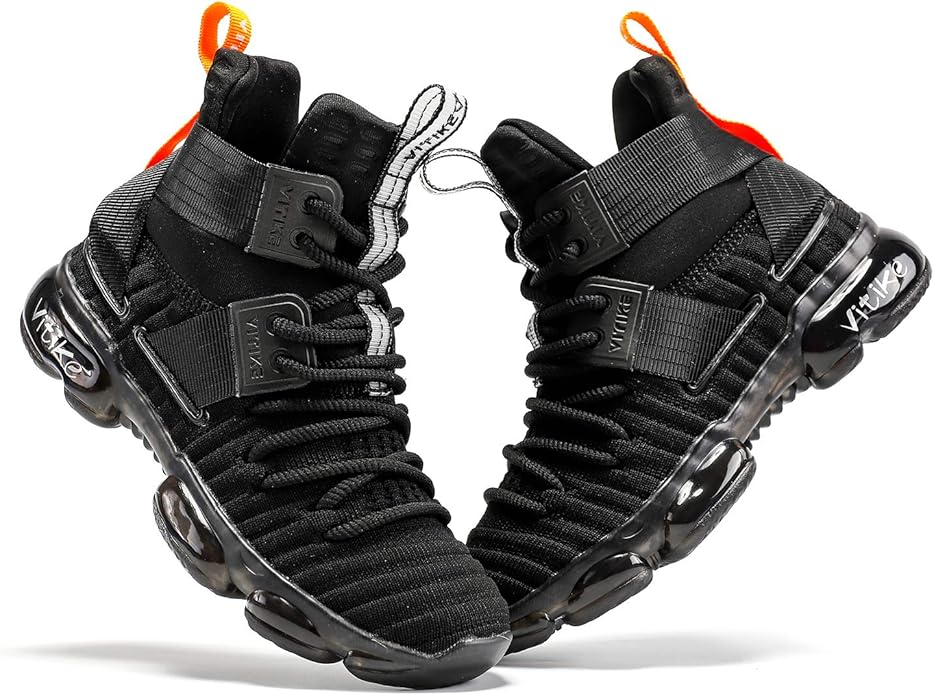 JMFCHI Kids Basketball Shoes High-top Sports Shoes Sneakers Durable Lace-up Non-Slip Running Shoes