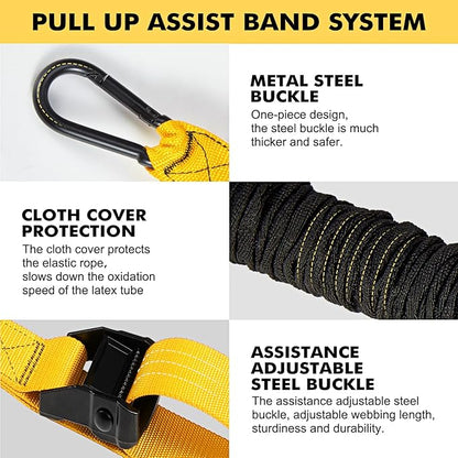 HPYGN Pull Up Assistance Bands, Heavy Duty Resistance Band for Pull Up Bar, Adjustable Weight/Size
