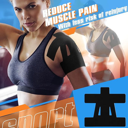 20 Count Kinesiology Tape for Shoulder Pain Relief Pre Cut Sports Waterproof Breathable Enhance