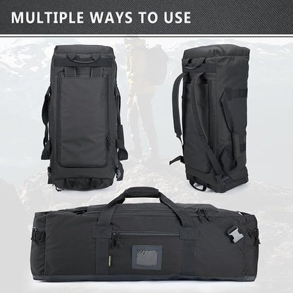 86l Large Duffel Bag For Travel, Gym & Sports - Water Repellent Polyester, Hidden Straps, Shoe