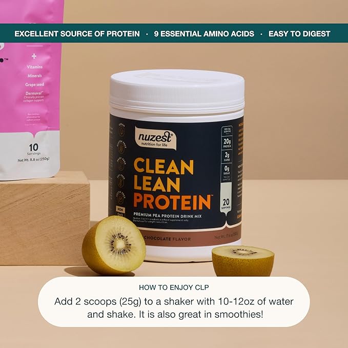 Nuzest - Pea Protein Powder - Clean Lean Protein, Premium Vegan Plant Based Protein Powder, Dairy