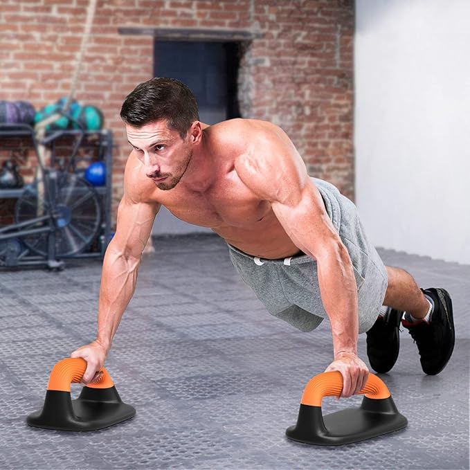 Kipika Push Up Bars, Pushup Stands, Anti-Slip Soft Plastic Push Up Handles, Bottom Anti-Slip Pad