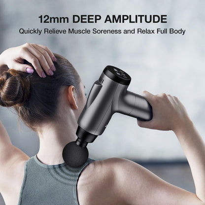 OLsky Massage Gun Deep Tissue 30 Speeds 9 Attachments Handheld (Grey)