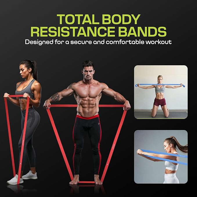 Fabric Resistance Bands for Working Out with 5 Strength Levels - Extra Light to Extra Heavy, Thick