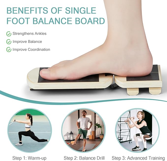 Ankle Foot Strengthener, Sprain Exerciser, Single Leg Balance Board for Stability Training, Posture