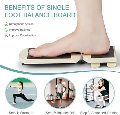 Ankle Foot Strengthener, Sprain Exerciser, Single Leg Balance Board for Stability Training, Posture