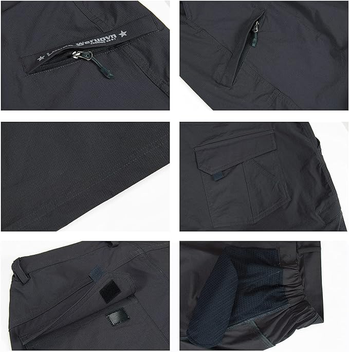 Quick Dry Hiking Shorts Men's Cargo Casual Outdoor 4-Way Stretchy Lightweight Summer Short with