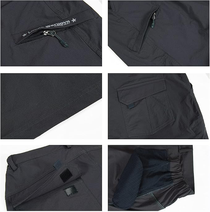 Quick Dry Hiking Shorts Men's Cargo Casual Outdoor 4-Way Stretchy Lightweight Summer Short with