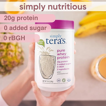 Simply tera's Pure Whey Protein Powder - Grass Fed Whey Protein Powder, Clean & Natural