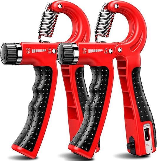 KDG Hand Grip Strengthener 2 Pack Adjustable Resistance 10-130 lbs Forearm Exerciser，Grip Strength