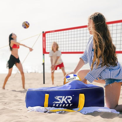 Outdoor Heavy Duty Volleyball Net Set, Anti-Sag Design, Adjustable Aluminum Poles, Portable