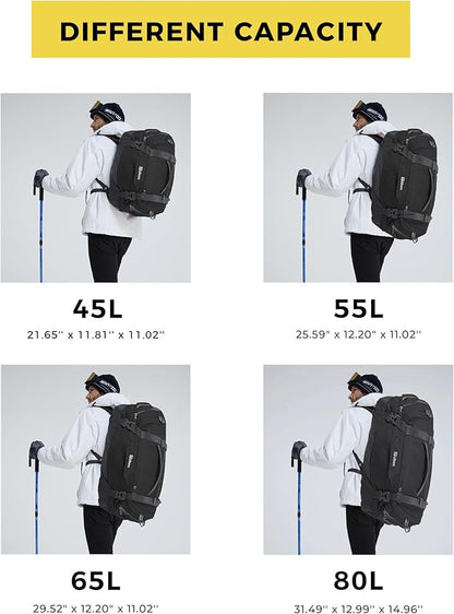 Ubon Large Duffel Bag Weekender Bags with Shoe Compartments 4-Way Sports Gym Backpack with Padded