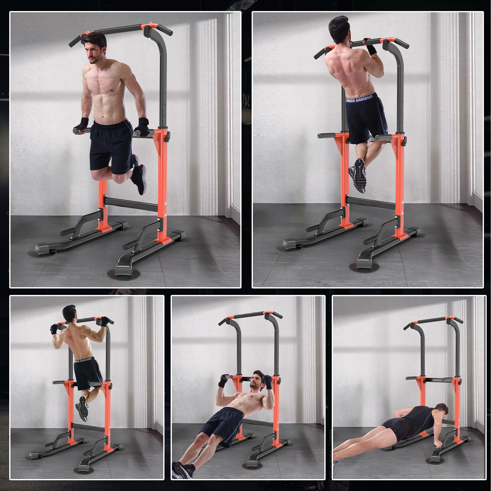 Z ZHICHI Pull-Up Dip Station Pull-Ups Chin-Ups: 330LBS T055CDC
