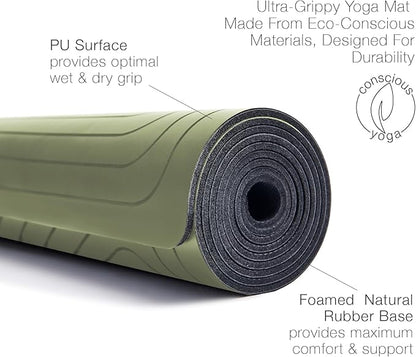 agoy Pro+ Warrior - Premium Non-Slip Yoga Mat – Eco-Conscious Design - PU Mat With Wet/Dry Grip+