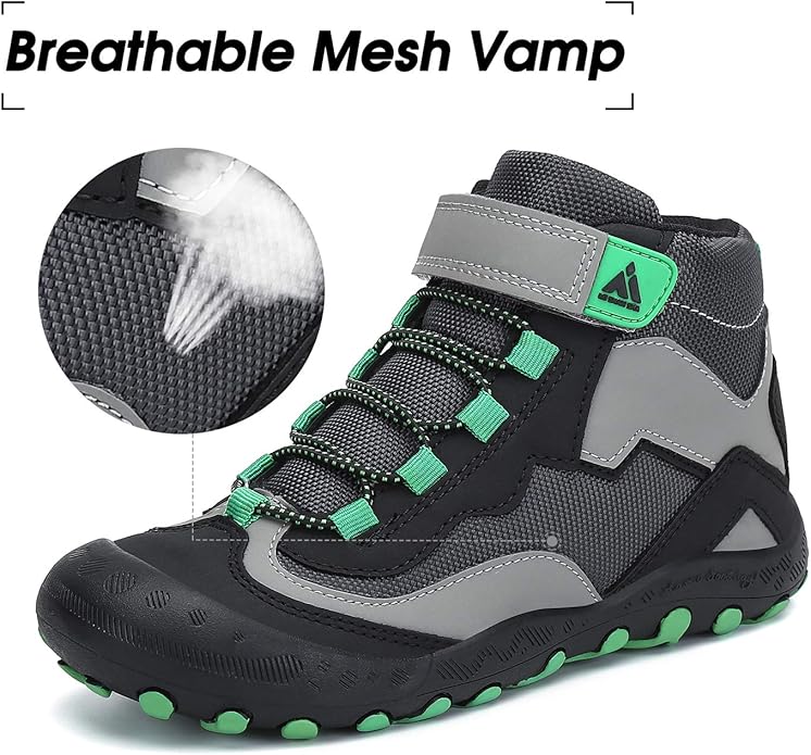 Mishansha Kids Hiking Boots Toddler Girls Boys Hiking Shoes Water-Resistant Anti-Collision Non-Slip