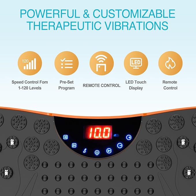 AXV Vibration Plate Exercise Machine Whole Body Workout Portable Mini Vibrate Fitness Platform