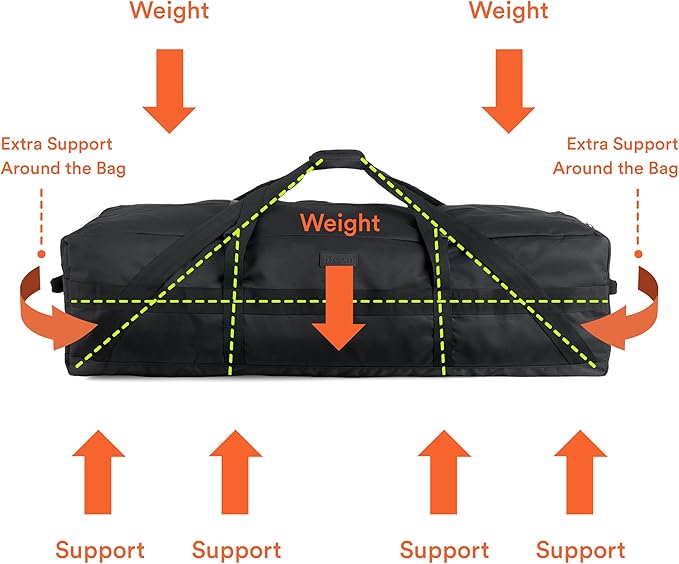 Fitdom 106L 45" Heavy Duty Extra Large Duffle with Upgrade Zipper, Durable & Water Resistant.