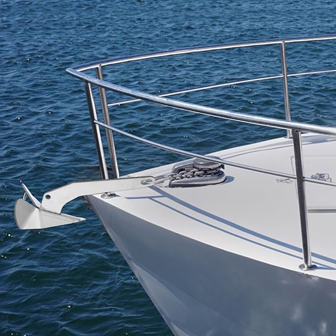 GAOMON 316 Stainless Steel Delta-Style Anchor, Fluke Anchor for Pontoon, Dinghies, Fishing Boats