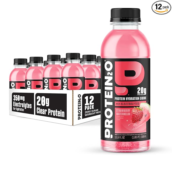 Protein2o Hydration Drink - 2-in-1 Liquid Clear Whey Protein Isolate and Electrolyte Drink - 20g