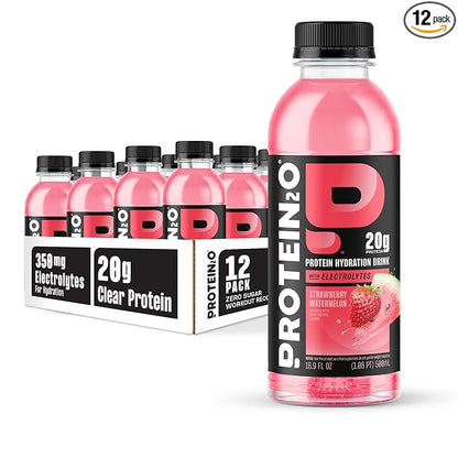 Protein2o Hydration Drink - 2-in-1 Liquid Clear Whey Protein Isolate and Electrolyte Drink - 20g