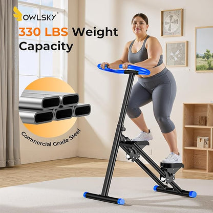 OWLSKY Stair Stepper for Home, Folding Vertical Climber Exercise Machine with Stable Triangular