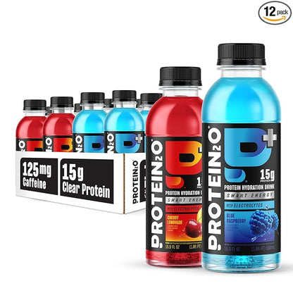 Protein2o 15g Whey Protein Isolate Hydration Drink Plus Energy & Focus, 350mg of Electrolytes