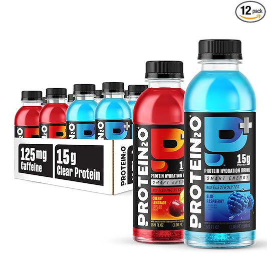 Protein2o 15g Whey Protein Isolate Hydration Drink Plus Energy & Focus, 350mg of Electrolytes