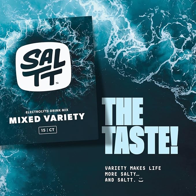SALTT Electrolytes Powder Packets, All Things Mixed Variety Pack (15 Packets) - Magnesium