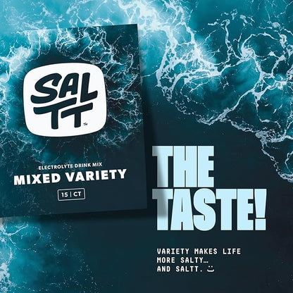 SALTT Electrolytes Powder Packets, All Things Mixed Variety Pack (15 Packets) - Magnesium