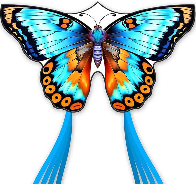 Butterflys for Kids, Beautiful Kite Easy to Fly for Beginners with 328 ft Line & Line Winder