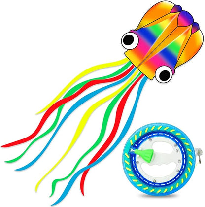 Large Octopus Kites for Kids & Adults,Big Kite for Beginners, Kites for Kids Ages 4-8,Outdoors