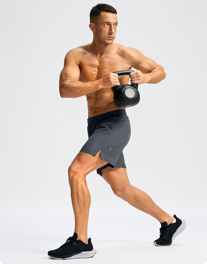 Men's Running Shorts with Zipper Pockets 9 Inch/ 7 Inch / 5 Inch Lightweight Quick Dry Gym Workout