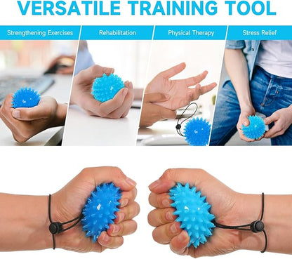 Hand Grip Strenthener - Squeeze Balls for Hand Therapy Set (5LB+10LB), Hand Exercise Ball for