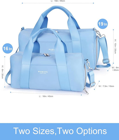 Gym Bag for Women Girls with Shoe Compartment & Wet Pocket - Duffle Bag for Travel Sports Fitness