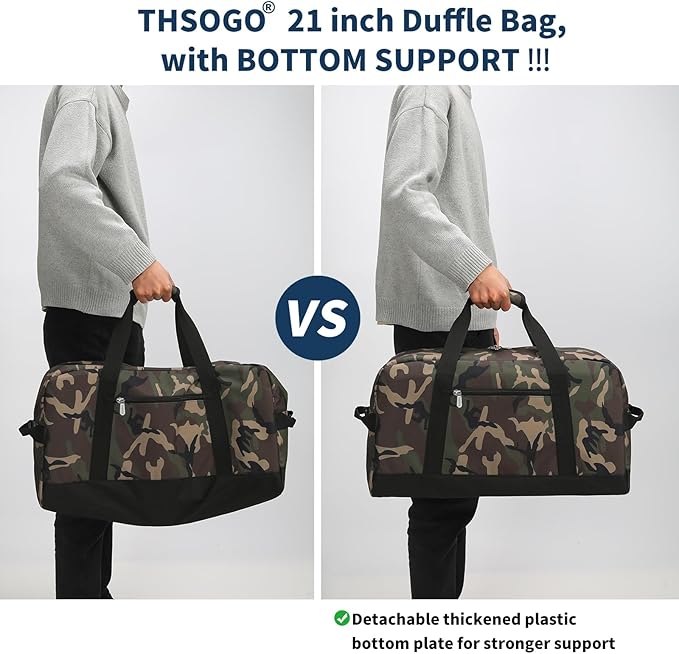 21 inch Gym Bag for Men - 40L Travel Duffel Bag Sport Duffle Bags for Weekend Overnight with Bottom