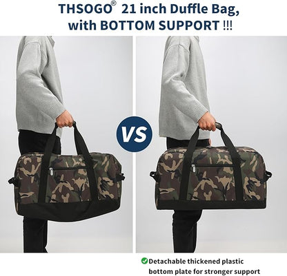 21 inch Gym Bag for Men - 40L Travel Duffel Bag Sport Duffle Bags for Weekend Overnight with Bottom
