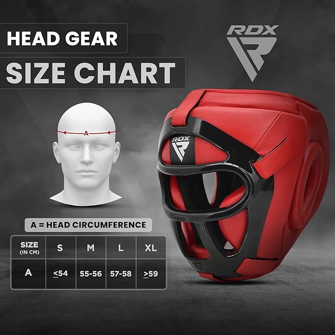 RDX Boxing Headgear MMA Muay Thai, Removable Face Grill, Head Gear for Sparring Grappling Martial
