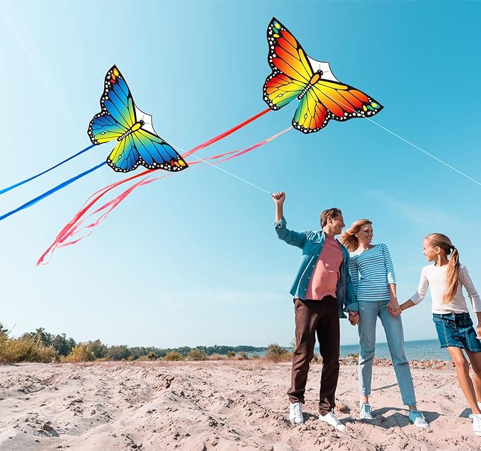 New Butterfly Kites for Kids & Adults,Easy to Fly Kite,Best Kite for Beginners,Kites for Kids Age