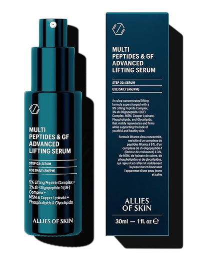 Allies of Skin Multi Peptides & Growth Factor Collagen Boosting Face Serum | Skin Tightening