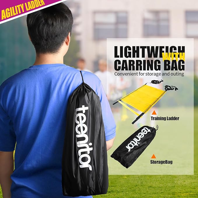 Teenitor Agility Ladder Speed Ladder Training Ladder for Soccer, Speed, Football Fitness Feet