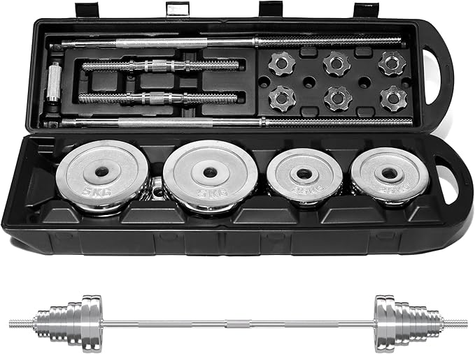 VIVITORY Fitness Dumbbells Set, Adjustable Weight Sets up to 11/22/44/66/110 lbs, with Metal