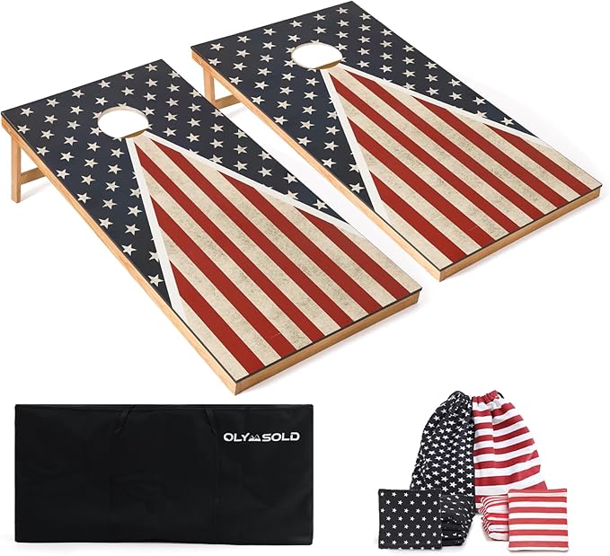 Cornhole Set, Corn Holes Outdoor Game, Regulation Cornhole Boards, Portable Cornhole Set, Classic